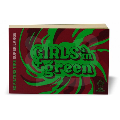 Piteira de Papel Bem Bolado Girls in Green Rosa (vergê) - Super Large